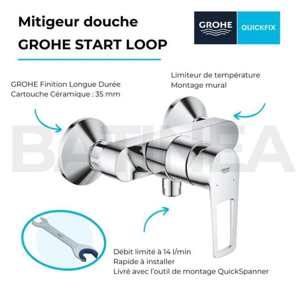 GROHE Start Loop mekanisk duschblandare krom