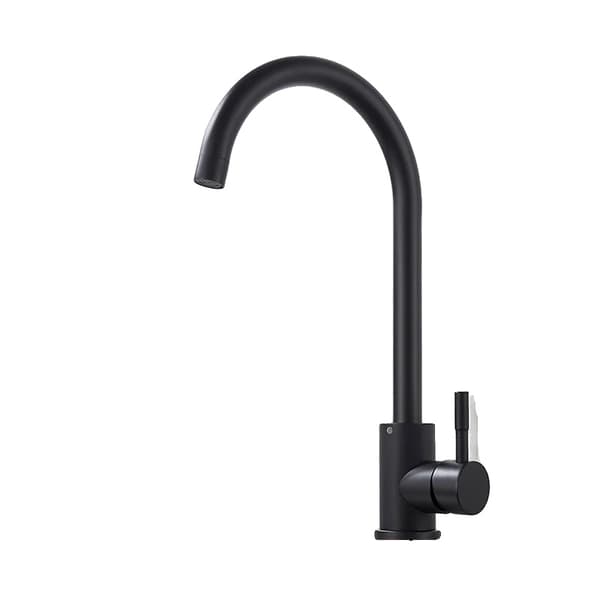 Køkkenvaskarmatur, 360 graders rotation, holdbart rustfrit stål,Matte Black A
