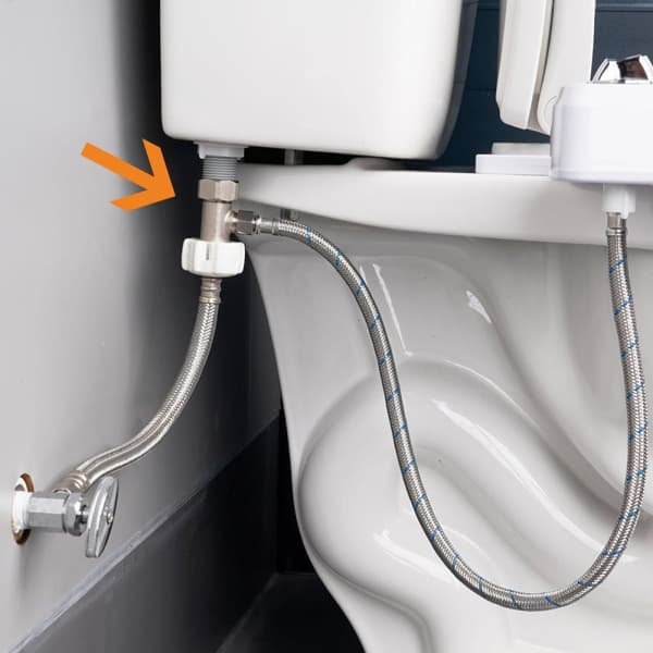 INF 3/8" messing trevejs-stik til bidettoilet