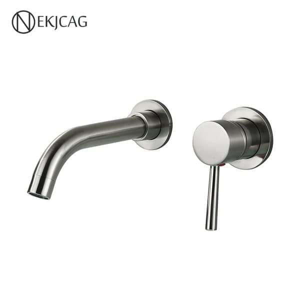 Väggmonterad kran, samtida design, varm- och kallvattenkontroll,Borstad nickel