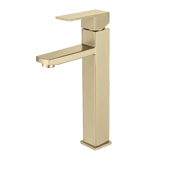 Badeværelsesvaskarmatur, Børstet Guld Finish, Moderne Design,Børstet Guld Høj
