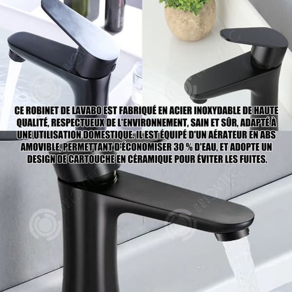 INN Kran 1.2MPA Ventil Sätes Diameter Hem Badrum Handfat Kran Varmt och kallt rör 60cm Rostfritt stål