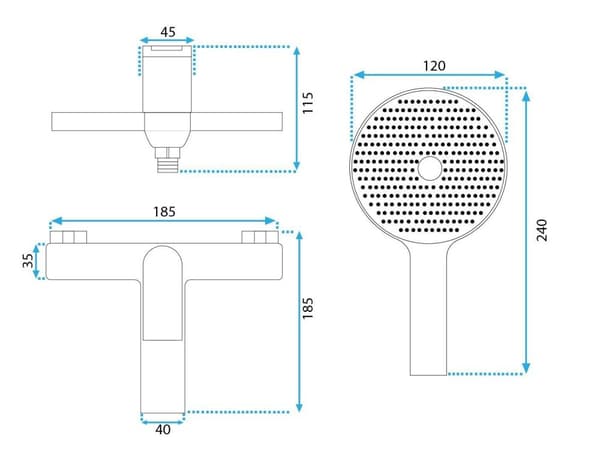 BLANDINGSBATTERI TIL BADEKAR REA AVALON CHROME