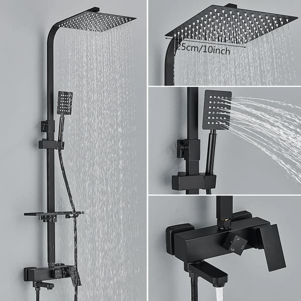 Bruserblander, Moderne Design, Holdbar Messingkonstruktion,Sort 3vejs 10 tommer