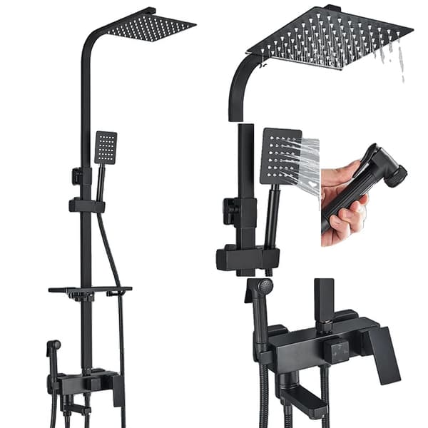 Bruserblander, Moderne Design, Holdbar Messingkonstruktion,Sort 4vejs 8 tommer