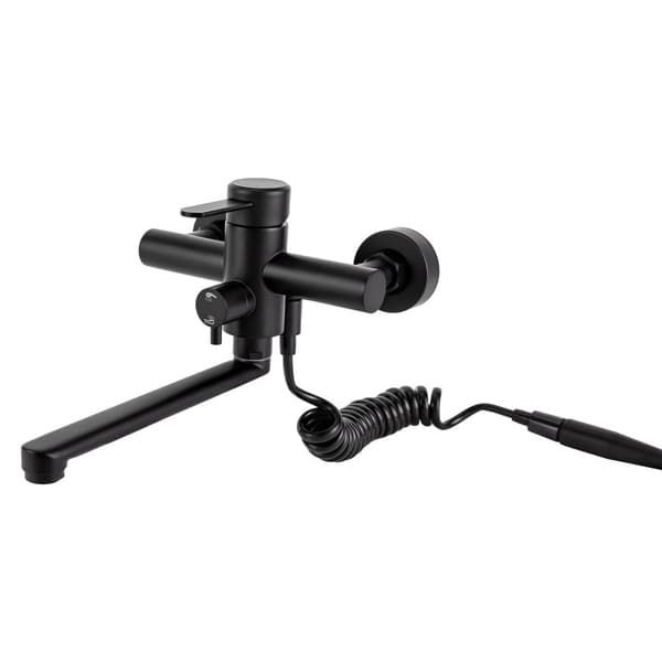 Holdbar vægmonteret vandhane, 360° roterbart design, dual temperaturkontrol, flere udløbsmuligheder