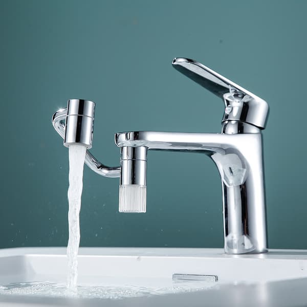 INF Förlängningsbar kran med filter - Silverfinish