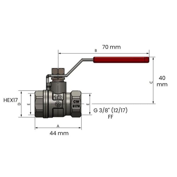 Badkar Arco - 150102 - Ventil Sena GW 3/8'''