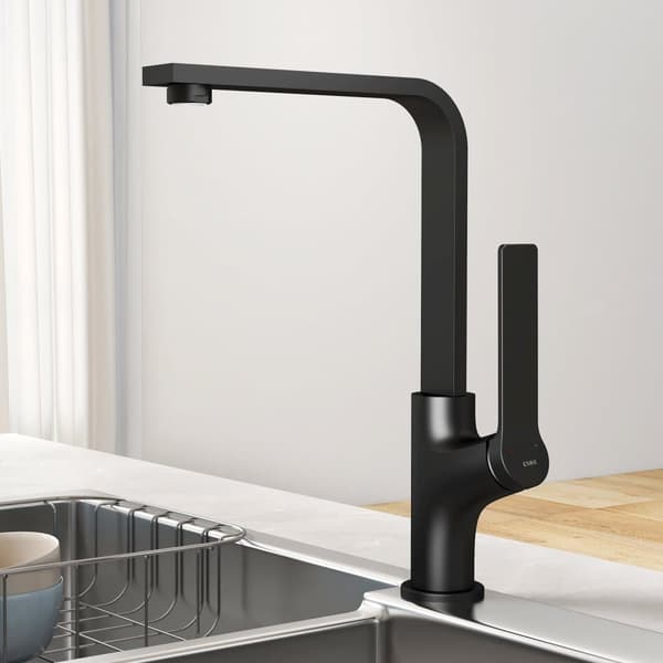 EMKE Keittiöhana 30.3x22.5cm - Musta matta, 360° pyörivä, ruostumaton teräs, erittäin litteä