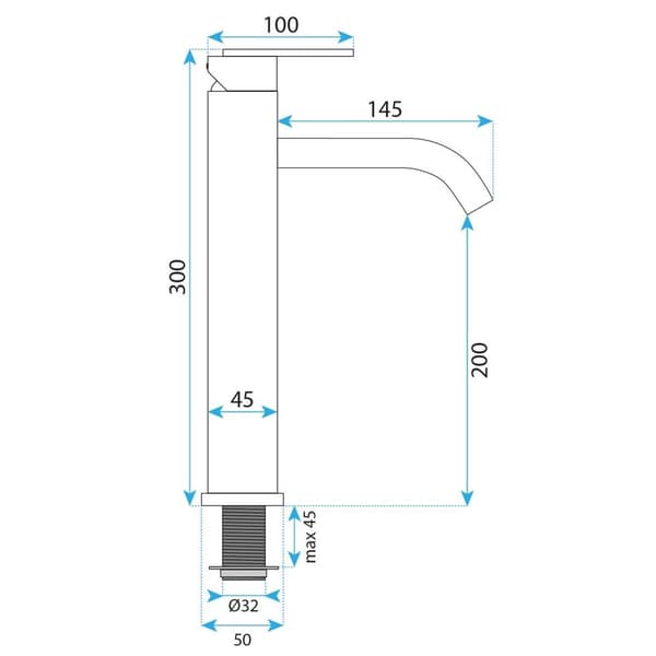 BLANDINGSBATTERI TIL BADEVÆRELSE REA ONTARIO JS-11801-1GG HIGH TITANIUM