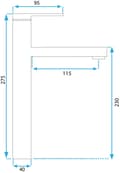 Miniatyrbillede 5 af 5: BLANDINGSBATTERI TIL BADEVÆRELSE REA PIXEL JS-650101-1 HIGH CHROME
