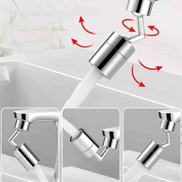Set med 2 st universalstänkfilterkran - 720° rotation - 4 lager nätfilter