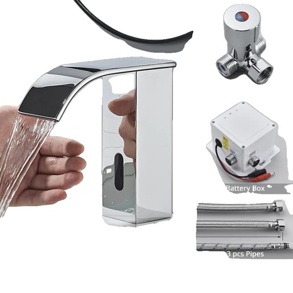 Smart Sensor Hane, Berøringsfri Betjening, Vandfaldsdesign,HC Chrome Kort B