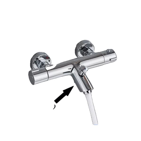 Termostatisk Brusehane Sæt, Dobbelt Håndtag Kontrol, Nutidigt Design,Chrome Mixer A