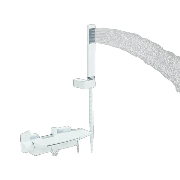 Badekararmatur, Dobbelt Håndtag Kontrol, Moderne Design,Hvid
