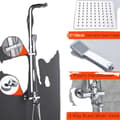 Miniatyrbillede 1 af 2: Brusearmatur, vægmonteret, regnbruser blandesystem,Krom 12 tommer Hoved
