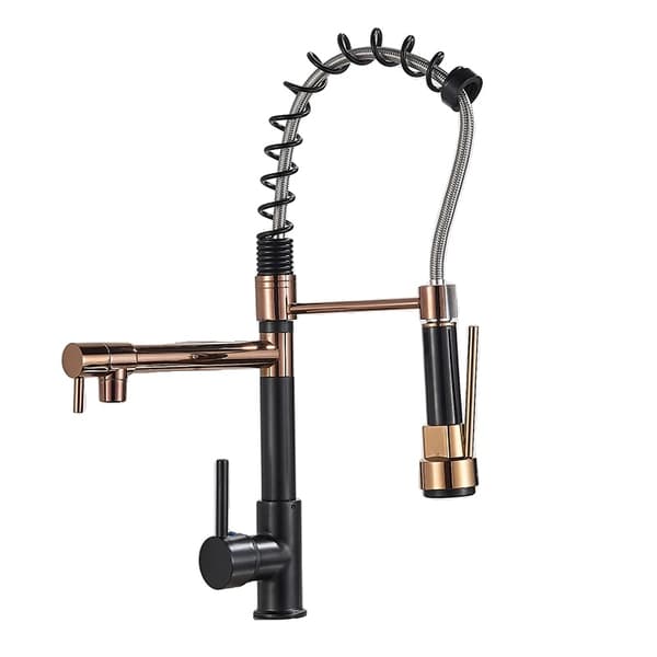 Køkkenvask, Utrækbar Spray, 360° Rotation,H Rose Guld