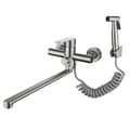 Miniatyrbillede 1 af 2: Køkkenarmatur, Børstet Nikkel Finish, Væghængt Design,Børstet nikkel A