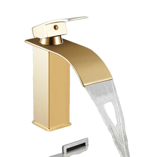 Badrumshandfatkran, Enhandtag, Bänkmontage,Guld A