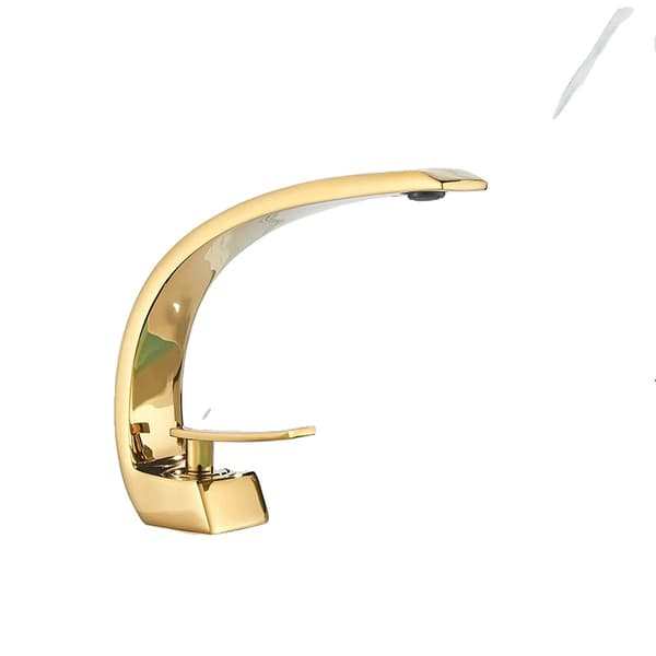 Badeværelsesarmatur, Messingkonstruktion, Enkelt håndtag design,guld
