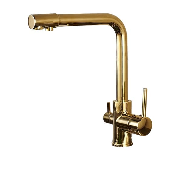 Vandfilter Køkkenarmatur, Dobbelt Håndtag Kontrol, Moderne Design,Gylden