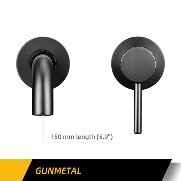 Badeværelsesvægmonteret Armatur Sæt, Holdbar Messing Konstruktion, Glat Keramisk Ventil,GM-150mm