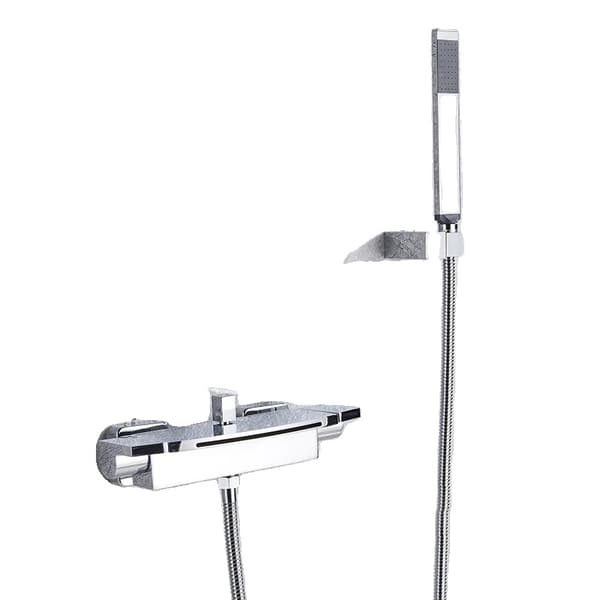 Badekar Bruseblanderhane, Dobbelt Håndtag Kontrol, Nutidig Design,Krom