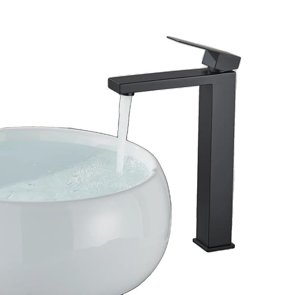 Sort bassin faucet, enkelt håndtag design, moderne stil,Sort A2