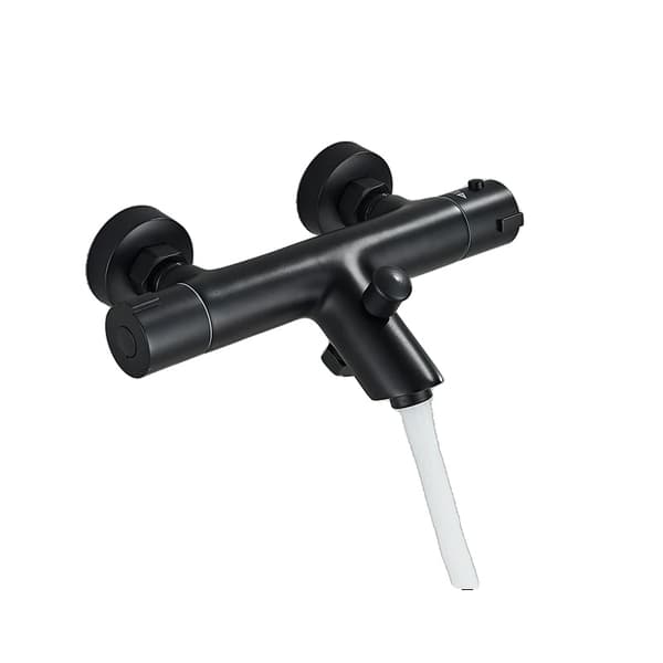 Termostatisk bruserarmatur, keramisk ventilkerne, CE-certificeret,Matte Sort E