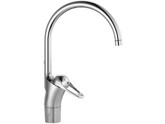 FMM - MORA FMM9000E II etgrebs køkkenarmatur i krom med C-svingtud 233 mm, Soft Closing System & keramisk tætning