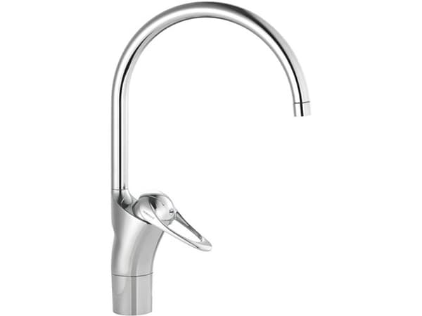 FMM - MORA FMM9000E II etgrebs køkkenarmatur i krom med C-svingtud 233 mm, Soft Closing System & keramisk tætning