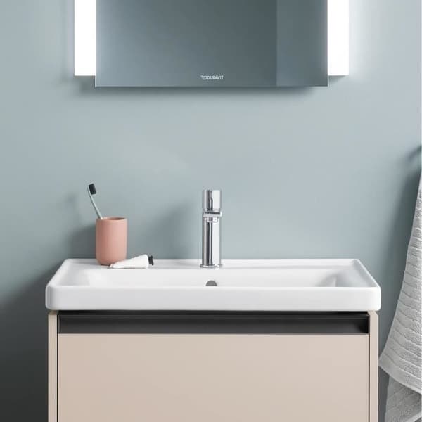 Duravit D-Neo Blandare för handfat Storlek M utloppshöjd 110 mm med sträng och avloppssats FreshStart ch