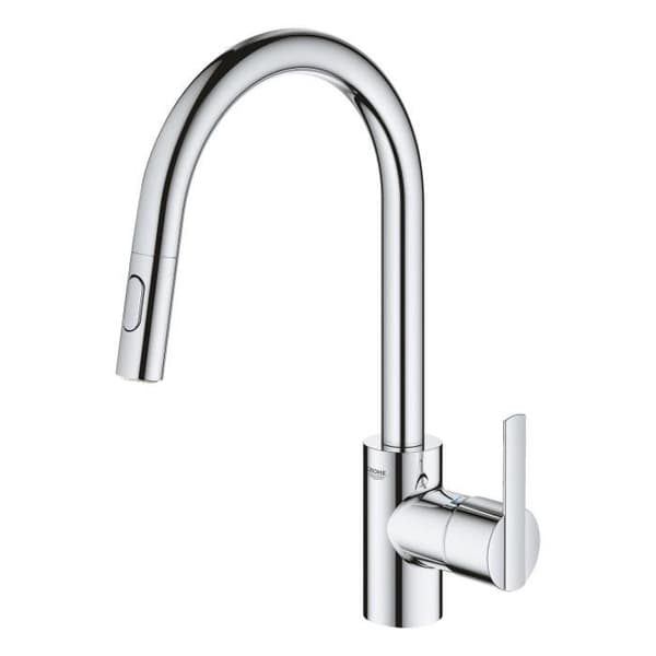 GROHE Feel diskbänkskran, utdragbar spray, 360° rotation, U-pip, 2-jet-avledare, köksblandare 31486001