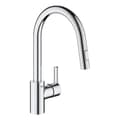 Miniatyrbild 1 av 6: GROHE Feel diskbänkskran, utdragbar spray, 360° rotation, U-pip, 2-jet-avledare, köksblandare 31486001