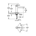 Miniatyrbild 2 av 3: GROHE Concetto diskbänksblandare 31210001 - Medium vridbar pip - Infällbar - Krom