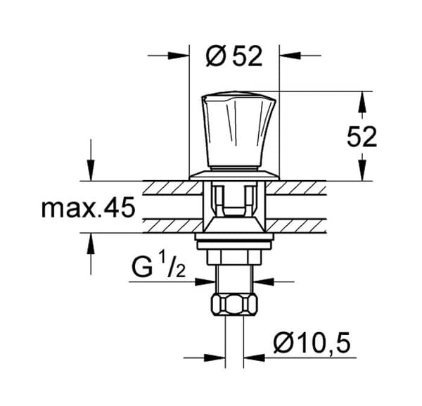 Par i krom COSTA L bidékran 1/2 - GROHE - 18904-001