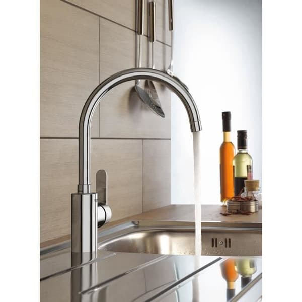 Köksblandare - GROHE Get - Krom - C-pip - Hög pip - 150° rotation