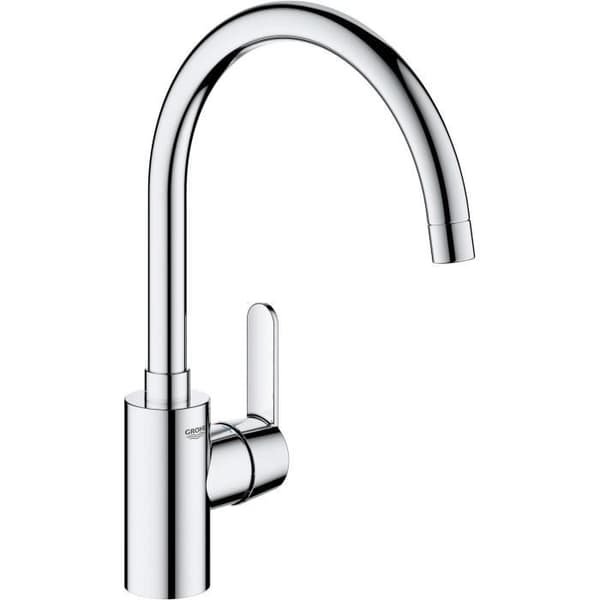 Köksblandare - GROHE Get - Krom - C-pip - Hög pip - 150° rotation