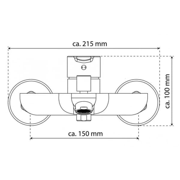 EISL Badrumsblandare DIZIANI vit-krom 446483