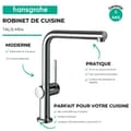 Miniatyrbild 3 av 6: HANSGROHE Talis M54 köksblandare med utdragbar 1-stråle kromspray