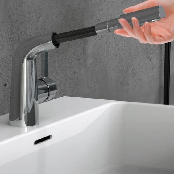 EISL COOL tvättställsblandare med utdragbar spray krom, tvättställsblandare, badrumsblandare, kran 446492