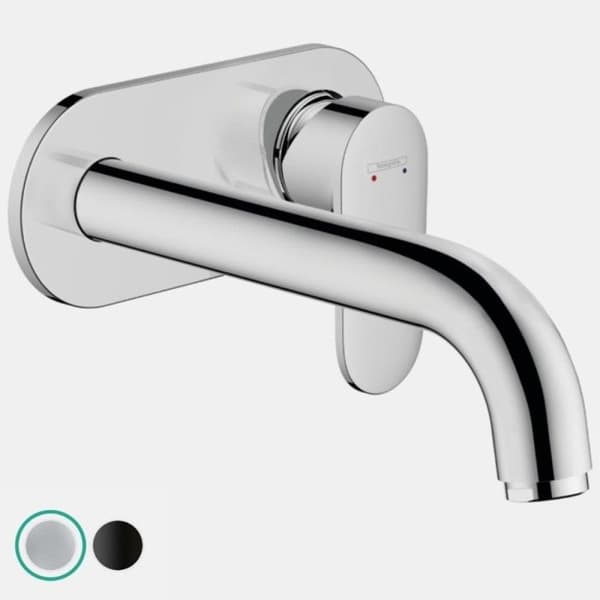 Väggmonterad tvättställsblandare HANSGROHE Vernis Blend, Ecosmart kromad