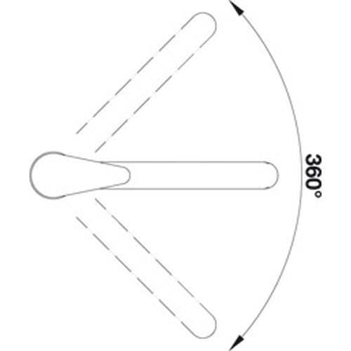 BLANCO DARAS, Brun, Spakhandtag, Enkel, Keramik, 360°, G3-8