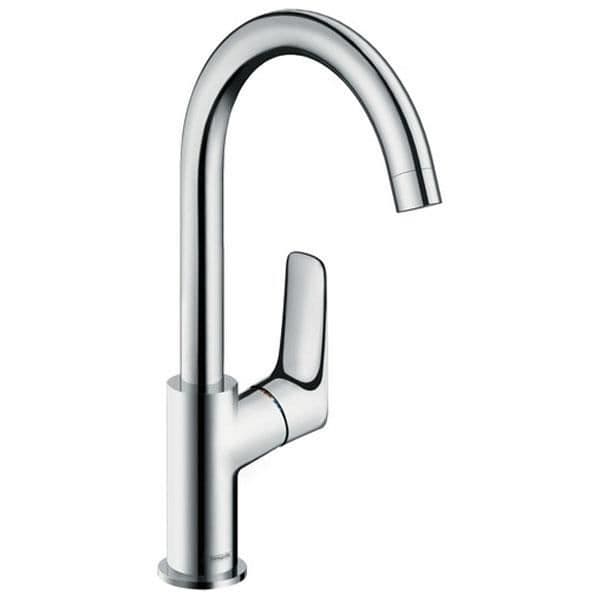 Tvättställsblandare hög svängbar pip 120° - Hansgrohe Logis 210 - Krom