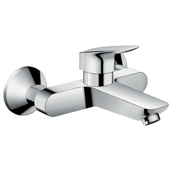 Krom väggmonterad tvättställsblandare - Hansgrohe Axor Logis - fast pip - vattenbesparing - QuickClean