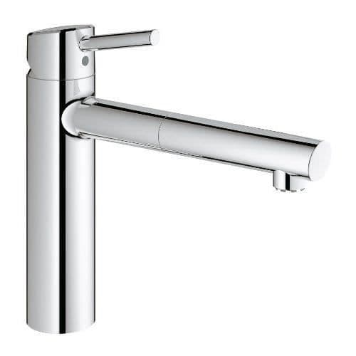 GROHE Concetto köksblandare, medelstor pip med utdragbar spray, 100 rotationsintervall, StarLight, lågtryck 3121...