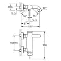 Miniatyrbild 4 av 5: Förkromad frilagd väggmonterad bad-duschblandare ESSENCE - GROHE - 33624-001