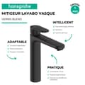 Miniatyrbild 3 av 4: Blandningskran HANSGROHE Vernis Blend 190 utan avstängning eller bottenventil svart matt