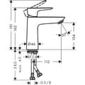 Miniatyrbild 2 av 2: HANSGROHE Talis E 110 CoolStart tvättställsblandare utan popup-avfall mattsvart