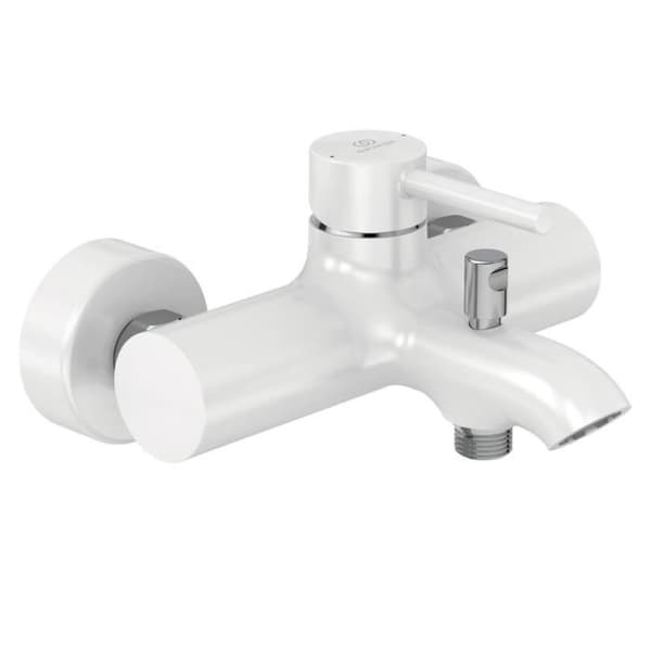 KOLVA White Ideal Standard väggmonterad bad-duschblandare - Vattenbesparande och modern design - 5 års garanti